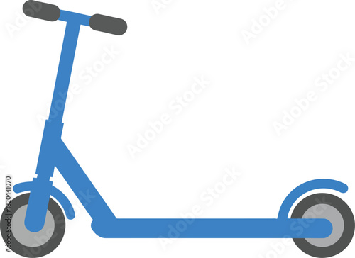 Modern blue kick scooter icon vector. flat design style