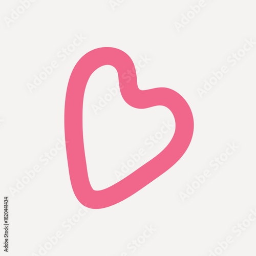 Heart doodle collage element vector