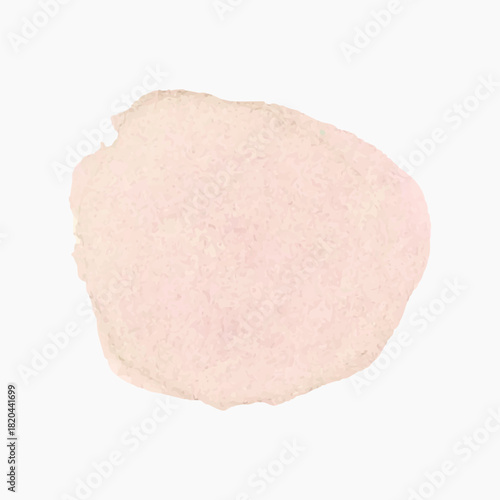 Pink badge, watercolor texture vector
