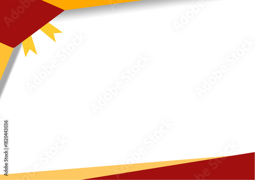 A bold certificate or poster background with sweeping red and gold accents. Perfect for achievement awards, event certificates, announcements, and vibrant design projects.