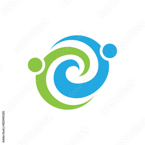 Circular unity spiral community logo