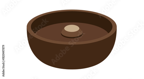 Silhouette of a devilish figure with horns and clawed hands, adorned with flame-like patterns.