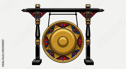 Silhouette of a devilish figure with horns and clawed hands, adorned with flame-like patterns.