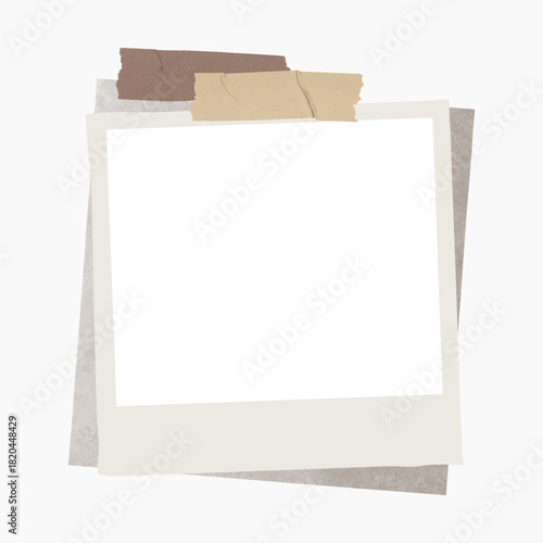 Blank instant picture frame element vector