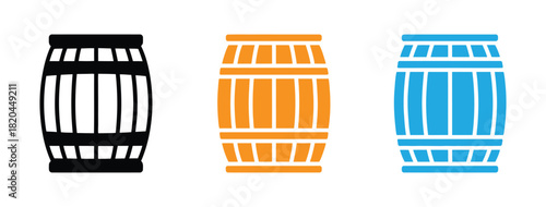 Barrel icon vector. Wine illustration sign. Wine barrel symbol or logo.