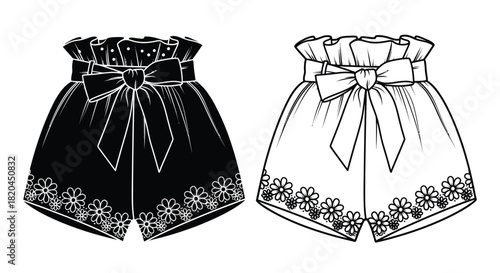 Buy cute floral print shorts with bow tie waist online fashion style