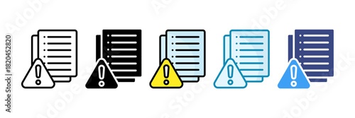Risk Assessment Icon Set Multiple Style Collection