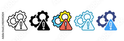 Risk Management Icon Set Multiple Style Collection