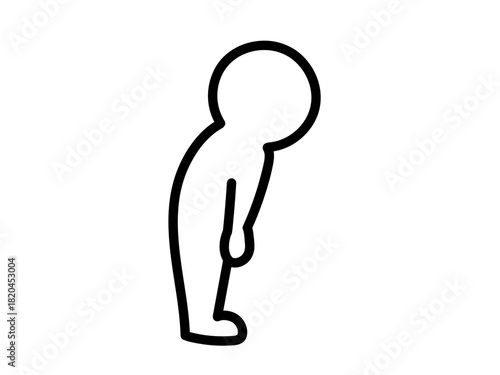 お辞儀をする人