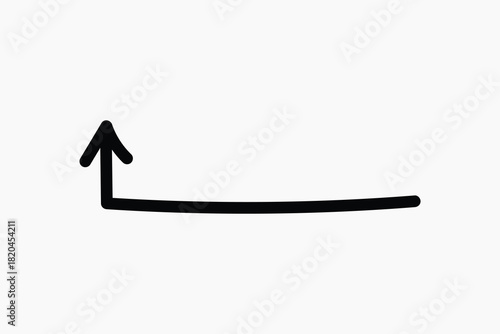 Simple upward trending arrow illustration vector