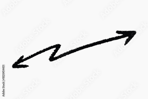 Zigzag arrow pointing directions illustration vector