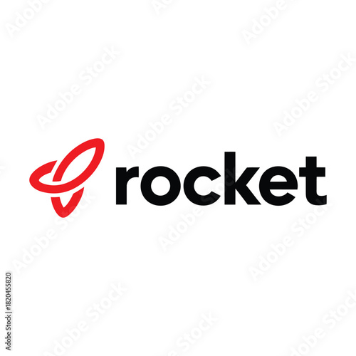 Rocket company brand logo on white background for business use