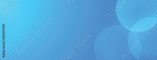 Blue background with halftone gradient style, featuring circular patterns. The background is smooth with a blue color, adding a modern touch. Minimal halftone vector gradient background