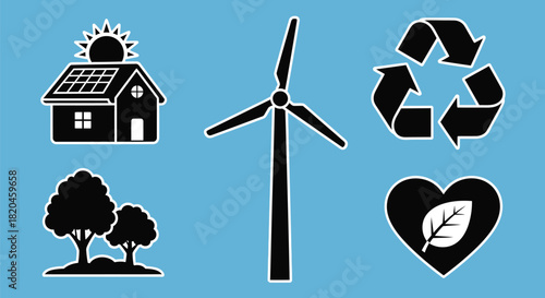 Promote sustainable living with this vibrant, modern eco-friendly art