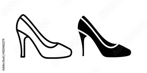 Heels Icon for Fashion, Footwear, Women’s Shoes, and Style Design
