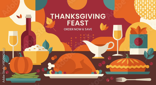 Happy Thanksgiving Feast Order Now & Save on Delicious Turkey, Pie, and More!