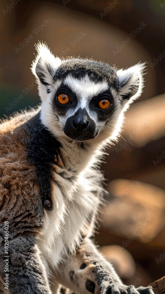 Obraz premium Close-up lemur portrait