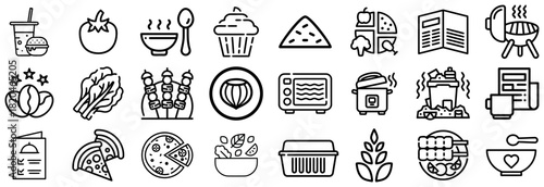 Collection of Food and Drink Icons A Culinary Iconography