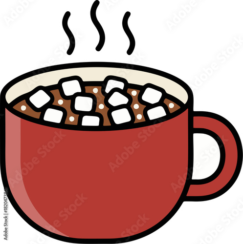 hot cocoa and marshmallows