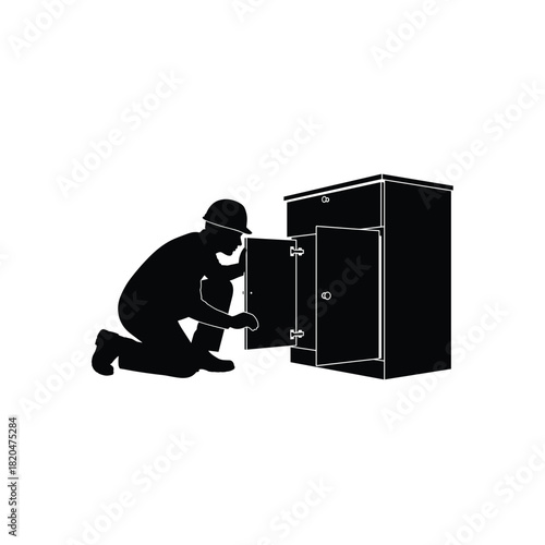 Silhouette of a mosquito with long legs and antennae on a white background