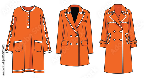 Shop orange coat dress and jacket collection fashion apparel online now