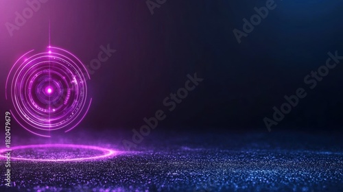 Radar like Target Icon Futuristic radar interface with holographic targets and data displays, representing advanced tracking technology, surveillance systems, and cybersecurity.