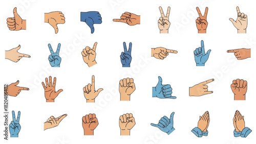 Set of Hand Gestures for Communication and Expression