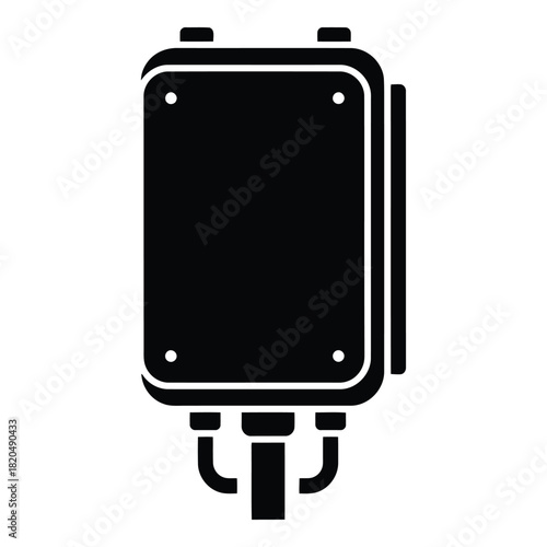 Hot Water Heater Icon, Water Boiler Symbol, Electric Water Heater Silhouette