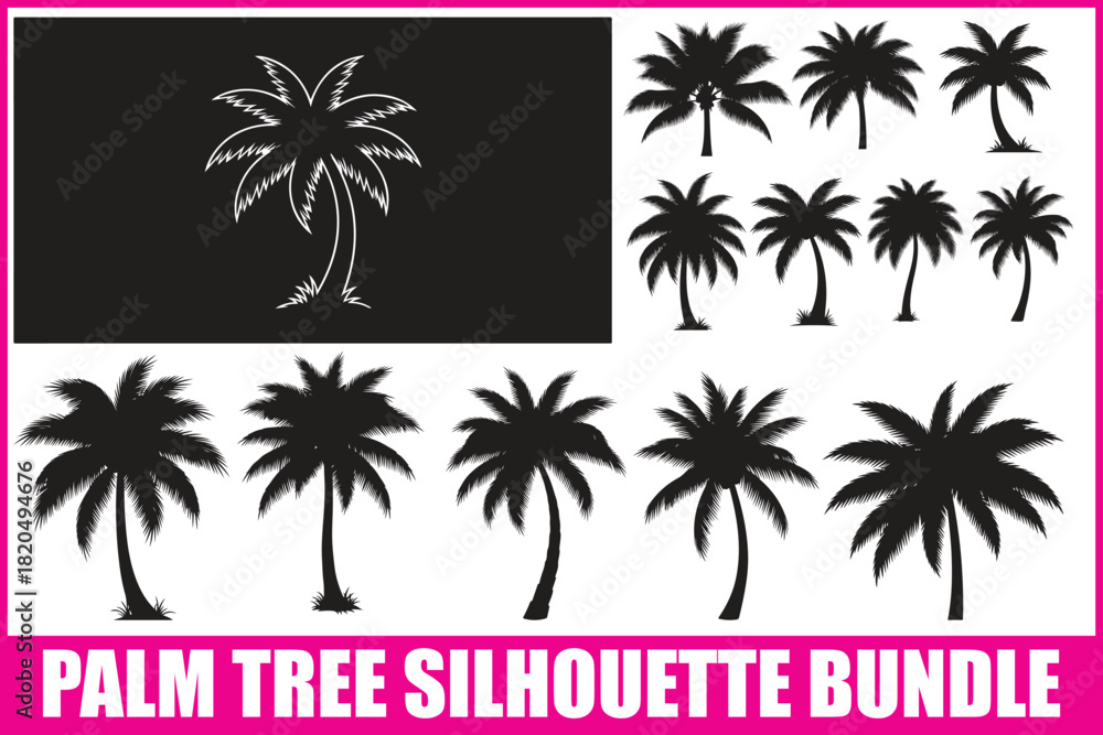 Naklejka premium Palm Tree SVG Bundle