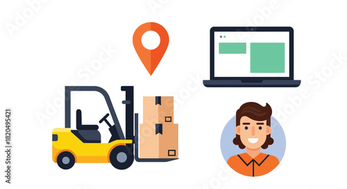 Efficient warehouse management with digital tools and logistics team