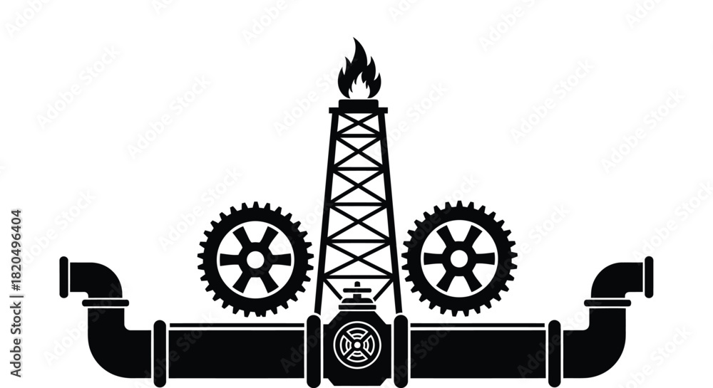 Obraz premium Modern oil and gas industry design for creative engineering projects