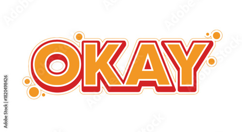 Bright okay graphic symbol approval concept illustration confidence