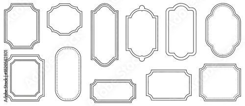 elegant vintage classic frames and decorative retro labels collection isolated on white background, featuring ornate designs for invitations, branding, packaging, stationery, and sophisticated graphic