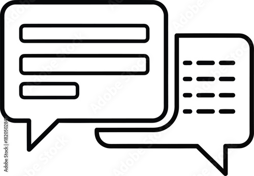 Chat bubble icon vector illustration communication message conversation eps silhouette