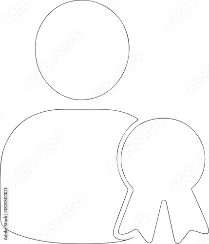 Employee recognition icon in bold vector style, perfect for achievement, award, honor, and success themes.