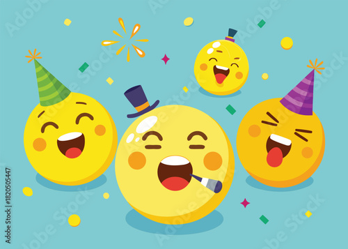Emoji party celebration