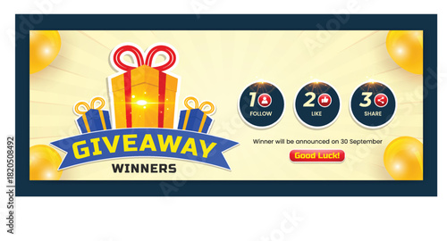 Exciting giveaway with prizes and balloons