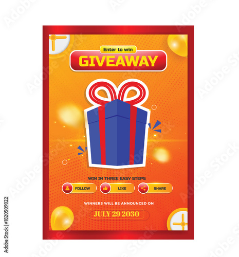 Exciting gift card giveaway announcement with vibrant design