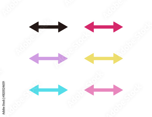 左右のシンプルな矢印 ６種類セット