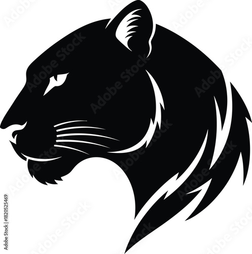 Black panther vector illustration feline animal wildcat predator design eps silhouette
