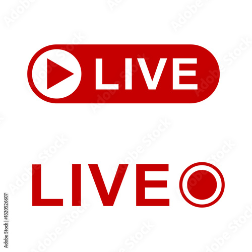 Live broadcast icons, arrow in circle svg cut file. Isolated vector illustration.