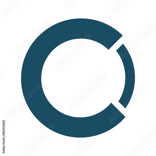 Pie chart icon svg cut file. Isolated vector illustration.