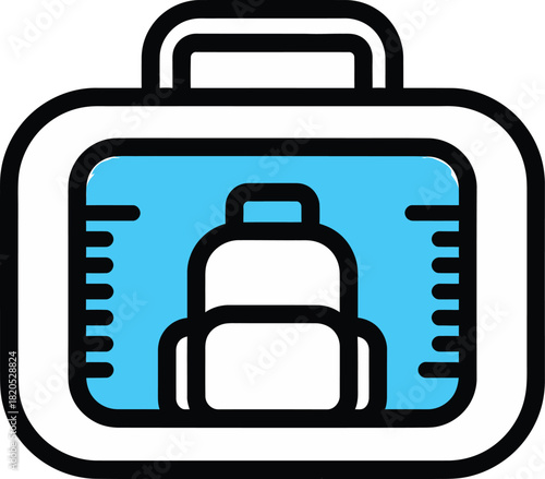 Search x ray scan image medical diagnostic radiology screen illustration eps silhouette