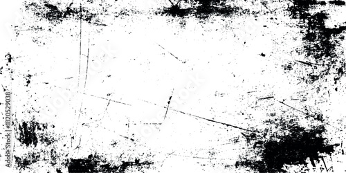 Abstract various black particles and scratched Distressed dusty overlay grunge texture featuring rugged worn surfaces with deep atmospheric details creating bold artistic impact.