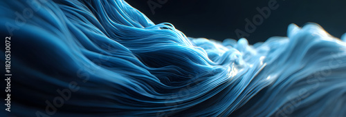 Ray of blue light tracing the movement.