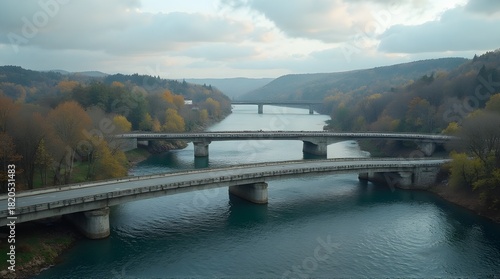 the bridge over the river