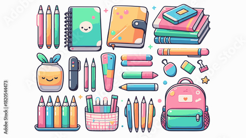 Cute Picture of Children's Writing Tools