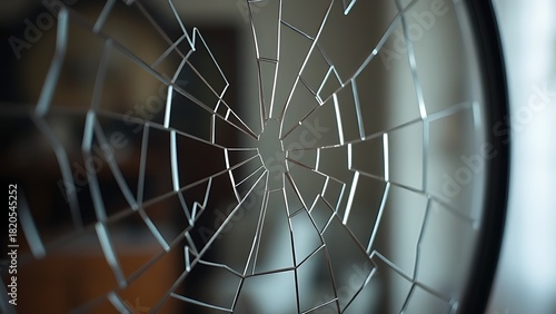 tennessine. Cracked mirror with a distorted reflection and broken surface texture. wellbeing guides, coaching materials, designed for coaching and self-improvement content, used by account managers.