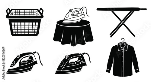 Laundry ironing clothes iron shirt basket household equipment