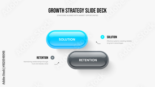 Digital Analysis 2 Element Infographic Slideshow Design. Company Review Frame Template Vector Illustration. Project Proposal Two Option Diagram Presentation Layout.